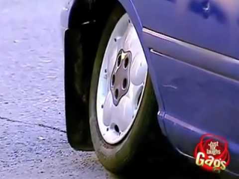 Just 4 Laugh Gags-Fat Man Breaks Car
