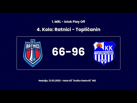 4. Kolo - Play Off: Ratnici - Topličanin 66:96