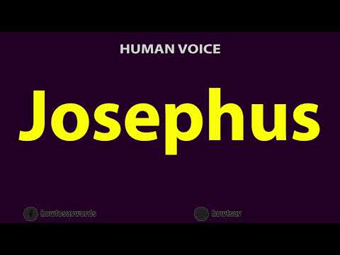 How to Pronounce Josephus
