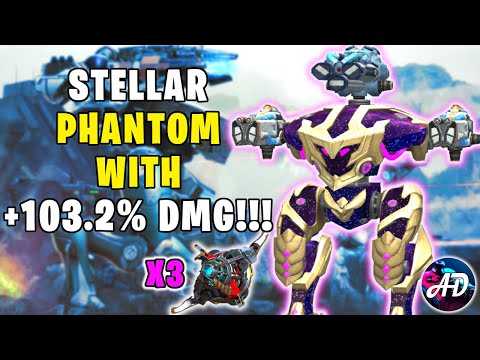 3x OVERDRIVE STELLAR PHANTOM CRYO & RIME +103.2% DMG! | War Robots 6.2 Mk2 Gameplay WR