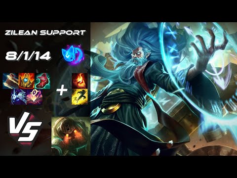 SUPPORT Zilean vs Nautilus - NA Grandmaster Patch 14.21