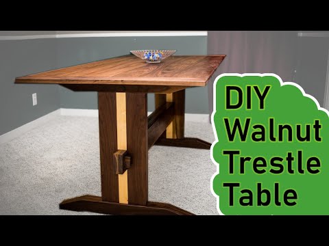 DIY - Walnut Trestle Table Video