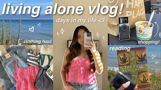 LIVING ALONE VLOG! 🫶🏼 shop w me, haul, how i plan my weeks, life updates, reading, new nails, etc!