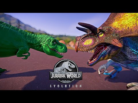 Tyrannosaurus Rex Color Pack vs ULTIMASAURUS Breakout & Fight Dinosaurs Fighting - JWE