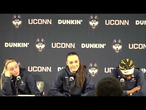 Paige Bueckers, Nika Muhl, & Aaliyah Edwards Postgame Press Conference: Creighton 2/19