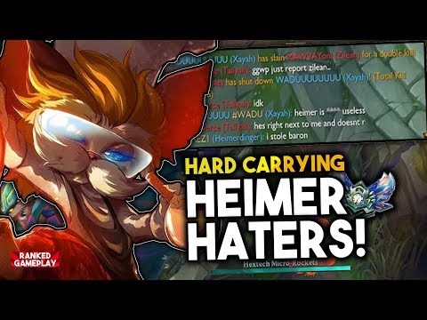 HARD CARRYING HEIMERDINGER HATERS! THE ULTIMATE DIAMOND RANKED GAME - League of Legends