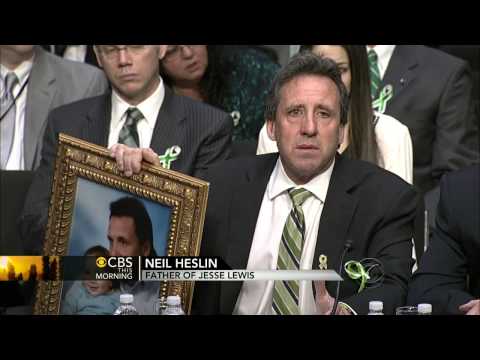 Emotional Senate hearing on Newtown massacre