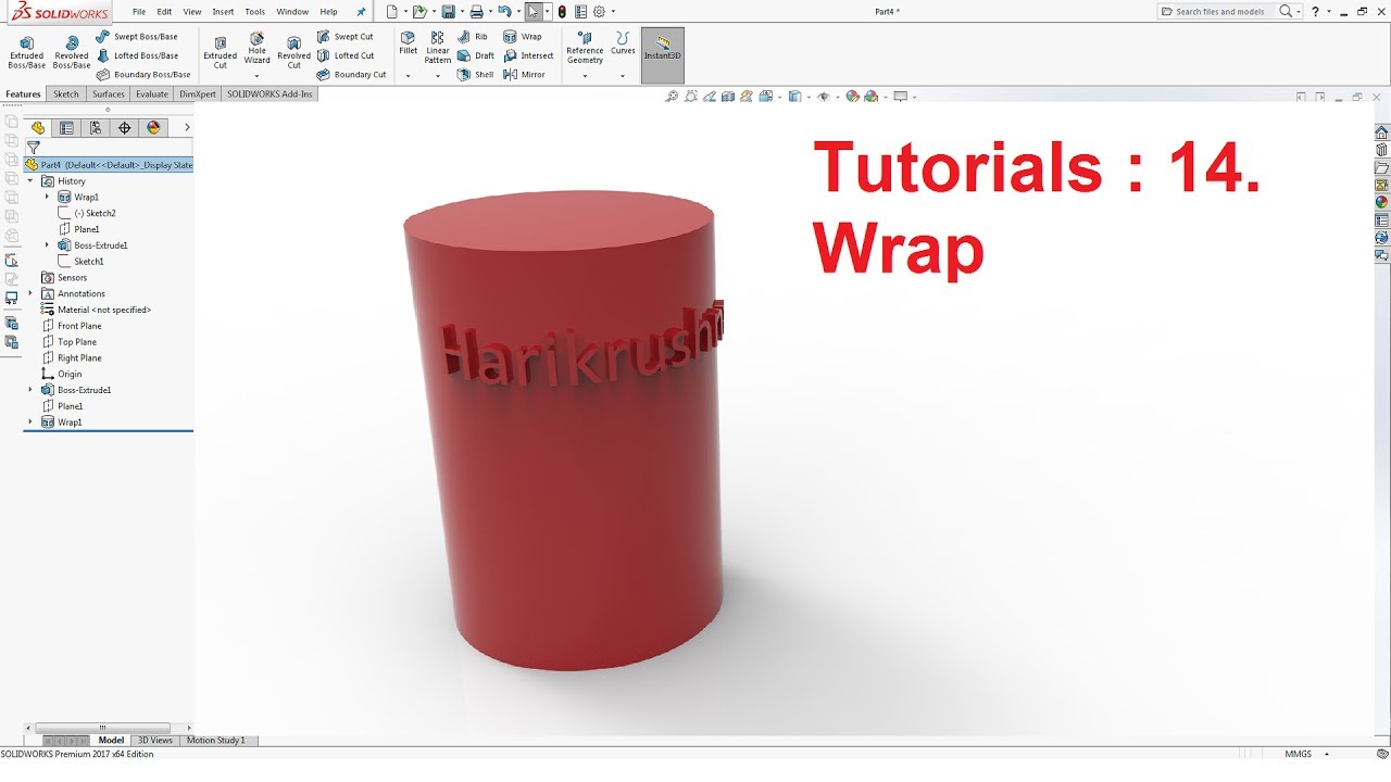 What's New in SOLIDWORKS 2017 tutorial : Warp | SOLIDWORKS 2018