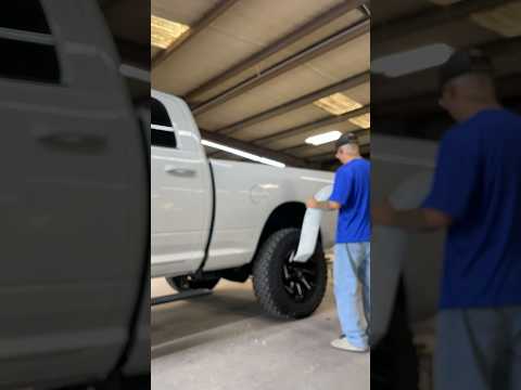 Installing fender flares on a 2023 Ram 2500.