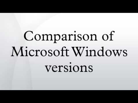 Comparison of Microsoft Windows versions