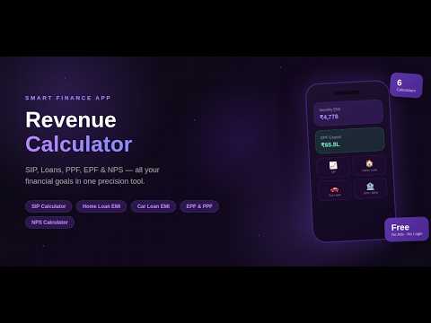 SIP, EMI & NPS Calculator