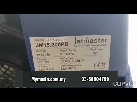 Jetmaster JM15.200P High Pressure Cleaner (Mymesin Testing)