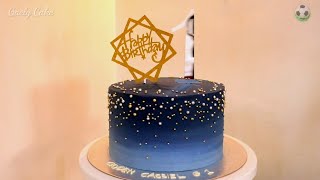 Ombre Buttercream Cake | Midnight Blue | Gaely Cake