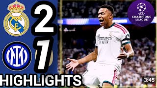 Mbappe Goal 🔥 Inter Milan vs Real Madrid 1 | 2 (Highlights and Goals) Champions League MATCHDAY 1