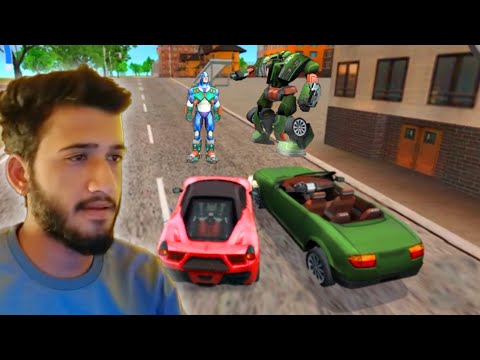 Rope Hero Vice Town | Green Robot Car Mission Vice Town Green Car Vice Town Harsh Gameplay