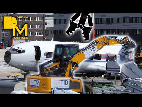 Flugzeug verschrotten! CATERPILLAR BAGGER zerlegt ✈️ BOEING 707-430 ✈️ Lufthansa | DREAM MACHINES