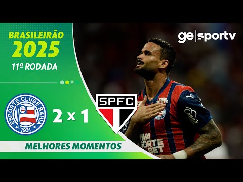 Gols e lances de Bahia x São Paulo