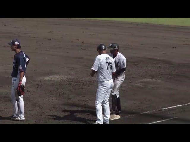 【ファーム】マリーンズ・大木が満塁のチャンスに先制タイムリー!! 2018/8/9 M-L(ファーム)