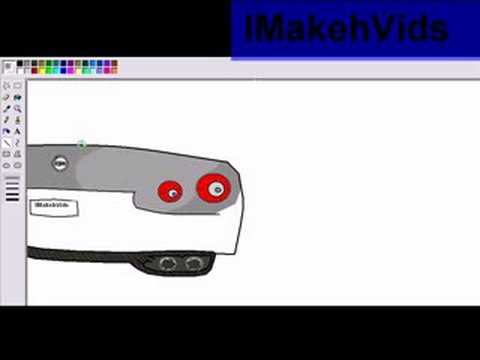 Need for speed Car - Speed paint. ( MS Paint )