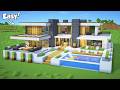 Minecraft How To Build A Modern House Tutorial Easy To Follow 56 Interior In Description