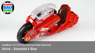 BlueBrixx 107192 – Futuristisches Rotes Motorrad, Akira, Kanedas Bike – mod., Chrome Prints Sticker