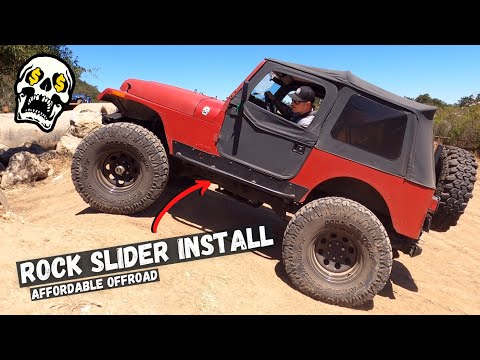 Old School Jeep YJ Build (Part 2) | Budget Jeep Rock Sliders: Affordable Offroad