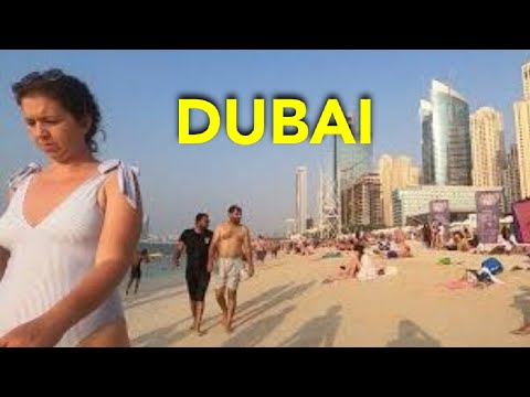 Sunny Beach Walking Tour in Dubai Beach I Jumeirah Beach Residence I JBR Dubai UAE🇦🇪