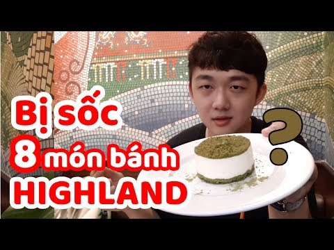 Lần Đầu Trải Nghiệm 8 Món Bánh ở Cafe Highlands của Người Hàn | Cake Review | Con trai Hàn Quốc