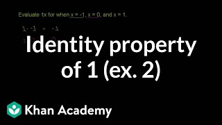 Identity property of 1 (second example)