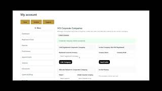 HCI Corporate Companies: Link Companies, Send Invites & Allocate Patie