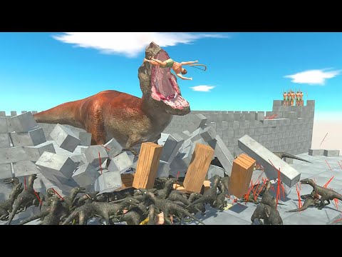 Defending Sky Castle Against Dinosaurs - Animal Revolt Battle Simulator