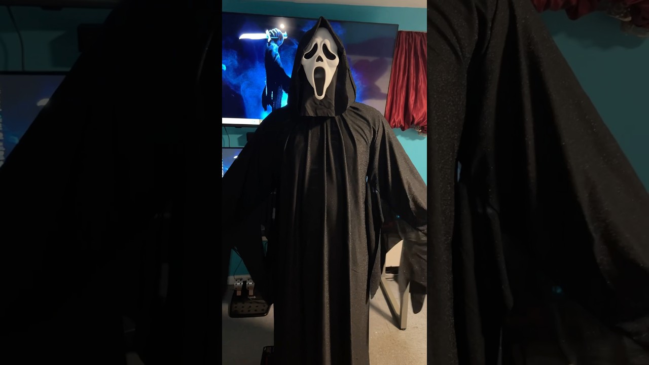 Unboxing & Trying On 25th Anniversary GhostFace Costume #shorts #halloween