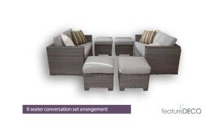 featureDECO Versatility Sofa Cube Rattan Furniture