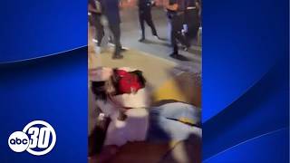 Download lagu New video shows fight that landed four in jail after California graduation ceremony mp3