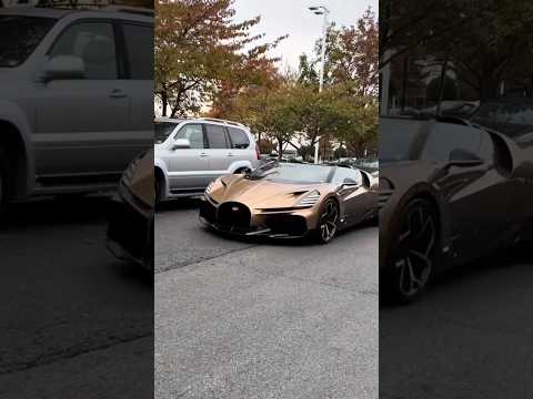 golden Bugatti Chiron car