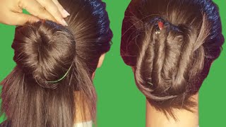 Lock Pin Perfect Hairstyle For Office Weeding | Party Hairstyle | Donut Hairstyle | BARNA'S MAKEOVER