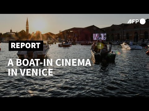 Cinema on the canals: Venice film lovers attend 'boat-in' screening | AFP