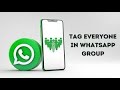 Tag everyone in WhatsApp group at once