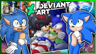 Movie Sonic and Modern Sonic Visit DeviantArt - THE HORROR!!