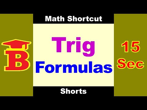 Trigonometry formulas Trick