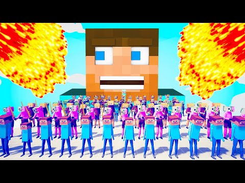 100x MINECRAFT TEAM + GIANT DIAMOND ARMOR STEVE vs EVERY GOD   | Totally Accurate Battle Simulator