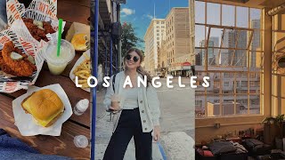 LA vlog 🛍🍔🌇 melrose trading post, smorgasburg food trip, & booster shots