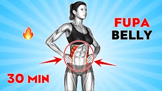 ➜ 30-Min Standing Belly Fat Workout for Women | Burn FUPA & Flatten Your Stomach