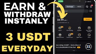 Make $3 Daily in USDT | Instant Withdrawal | New Telegram Earning Bot