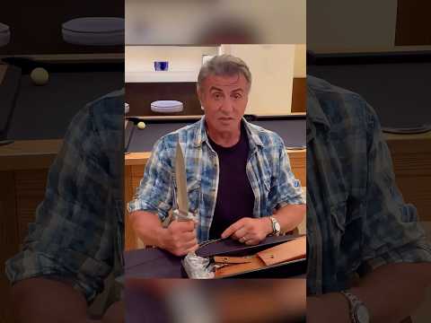 Sylvester Stallone Unboxes The Rambo Last Blood Heartstopper Knife 😳