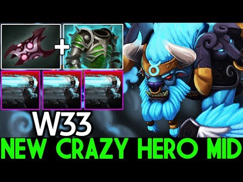 W33 [Spirit Breaker] New Crazy Hero Mid Super Aggressive Plays 7.25 Dota 2