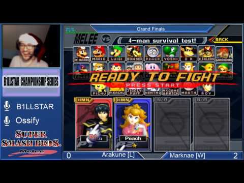 B1LLSTAR Championship Series #7 GRAND FINALS | Arakune (Marth) vs Marknae (Fox)