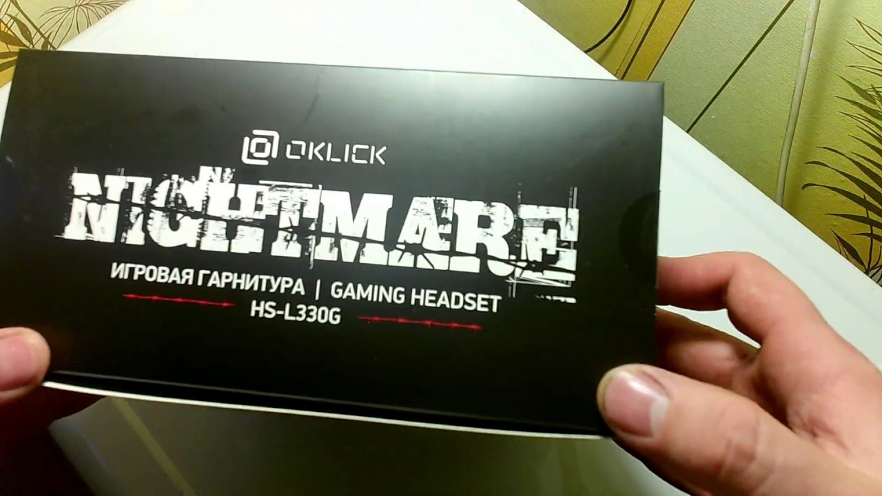 Компьютерная гарнитура Оклик HS-L330G Nightmare, черный/красный