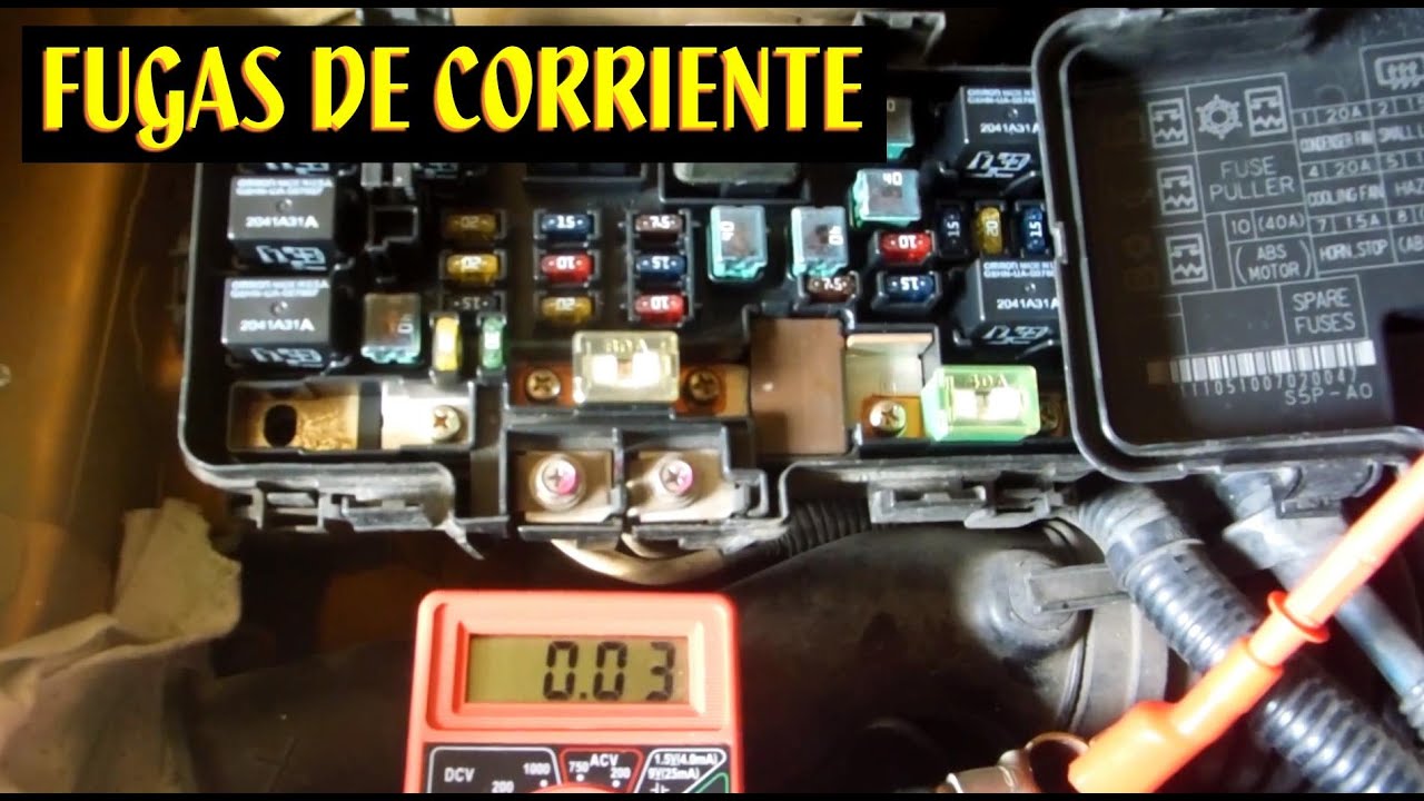 Prueba de fuga de corriente con multimetro (bateria q se descarga x la noche) (version corta)