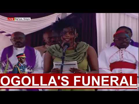 JOEL OGOLLA'S WIFE MUTHONI READS TRIBUTE OF OGOLLA THE FATHER OF HER HUSBAND
